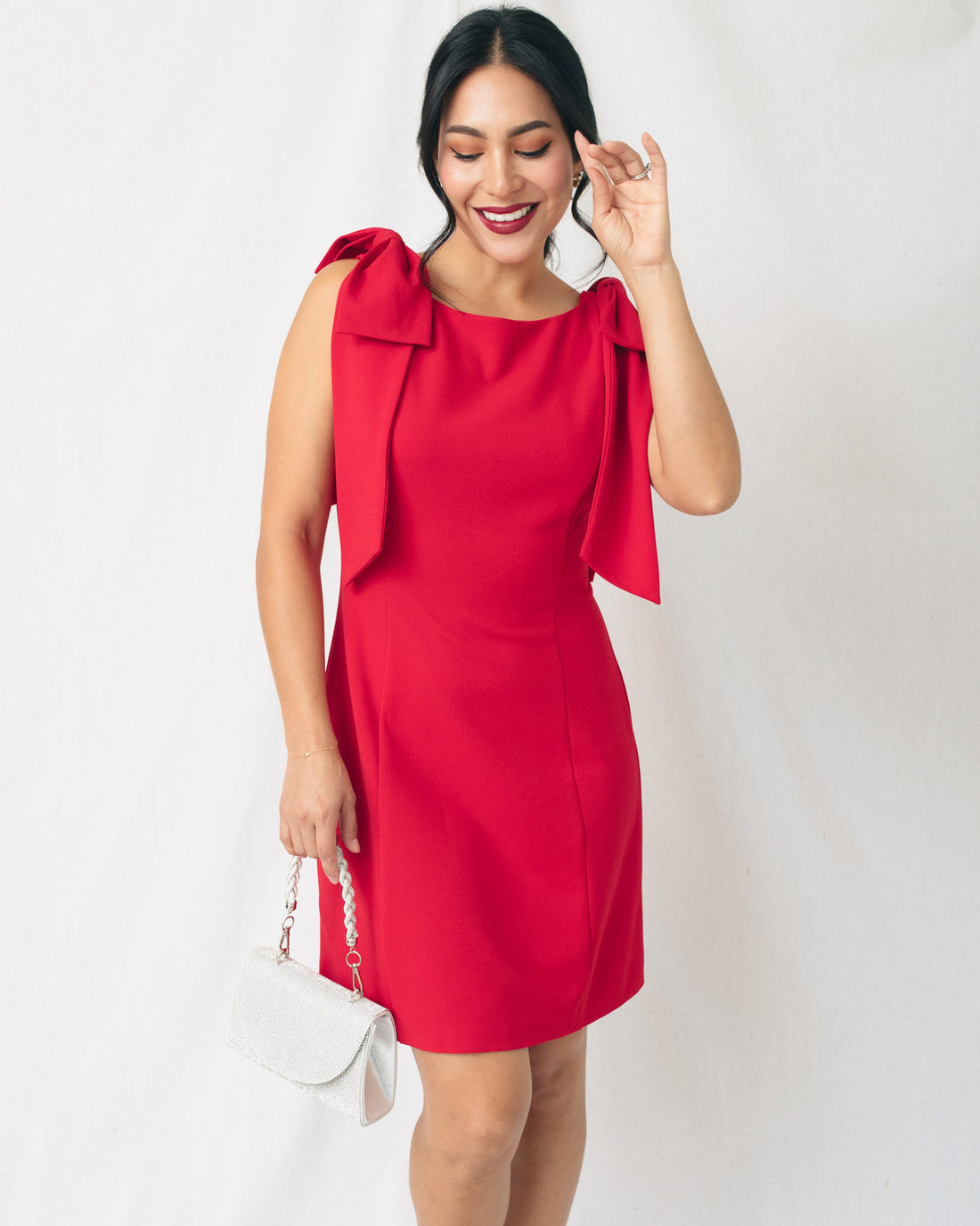 Naelle Shoulder Bow Detail Mini Dress