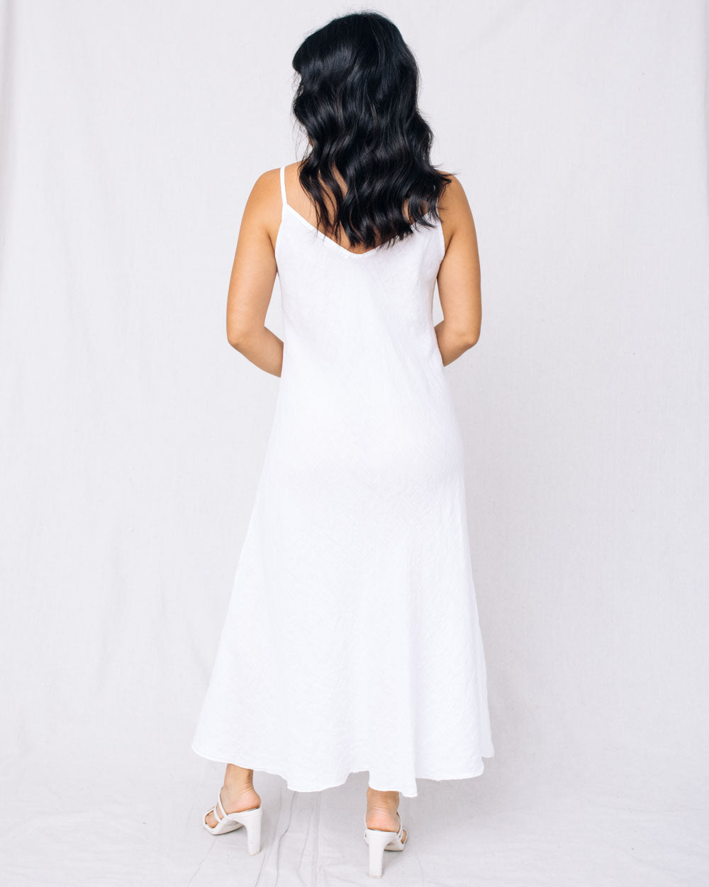 Aitana Linen V-Neck Slip Maxi Dress