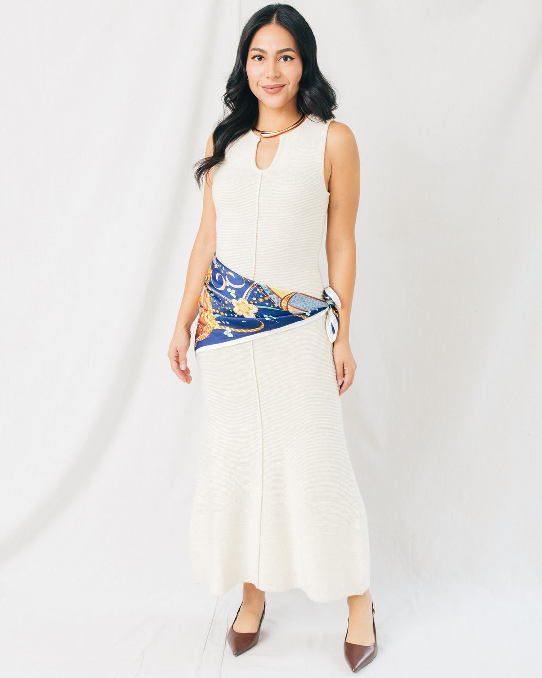 Ivonne Solid Knit Maxi Dress