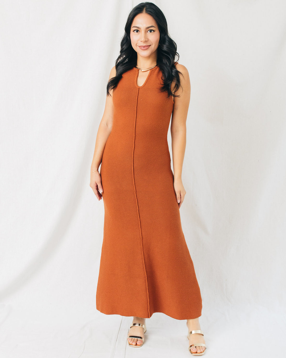 Ivonne Solid Knit Maxi Dress