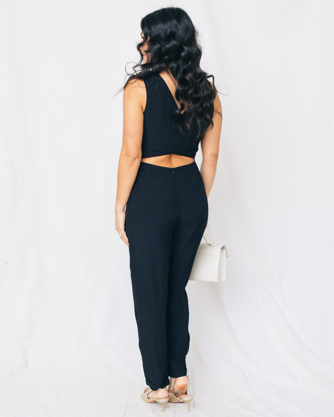 Looking Fab Front Tie Sleeveless Jumpsuit