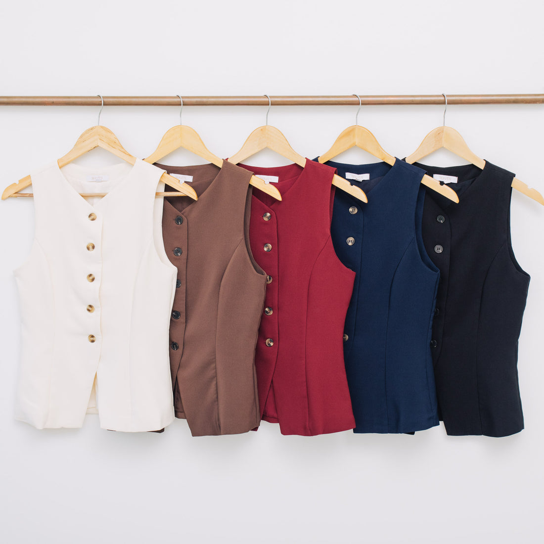 Francis Split Front Button Down Vest Top