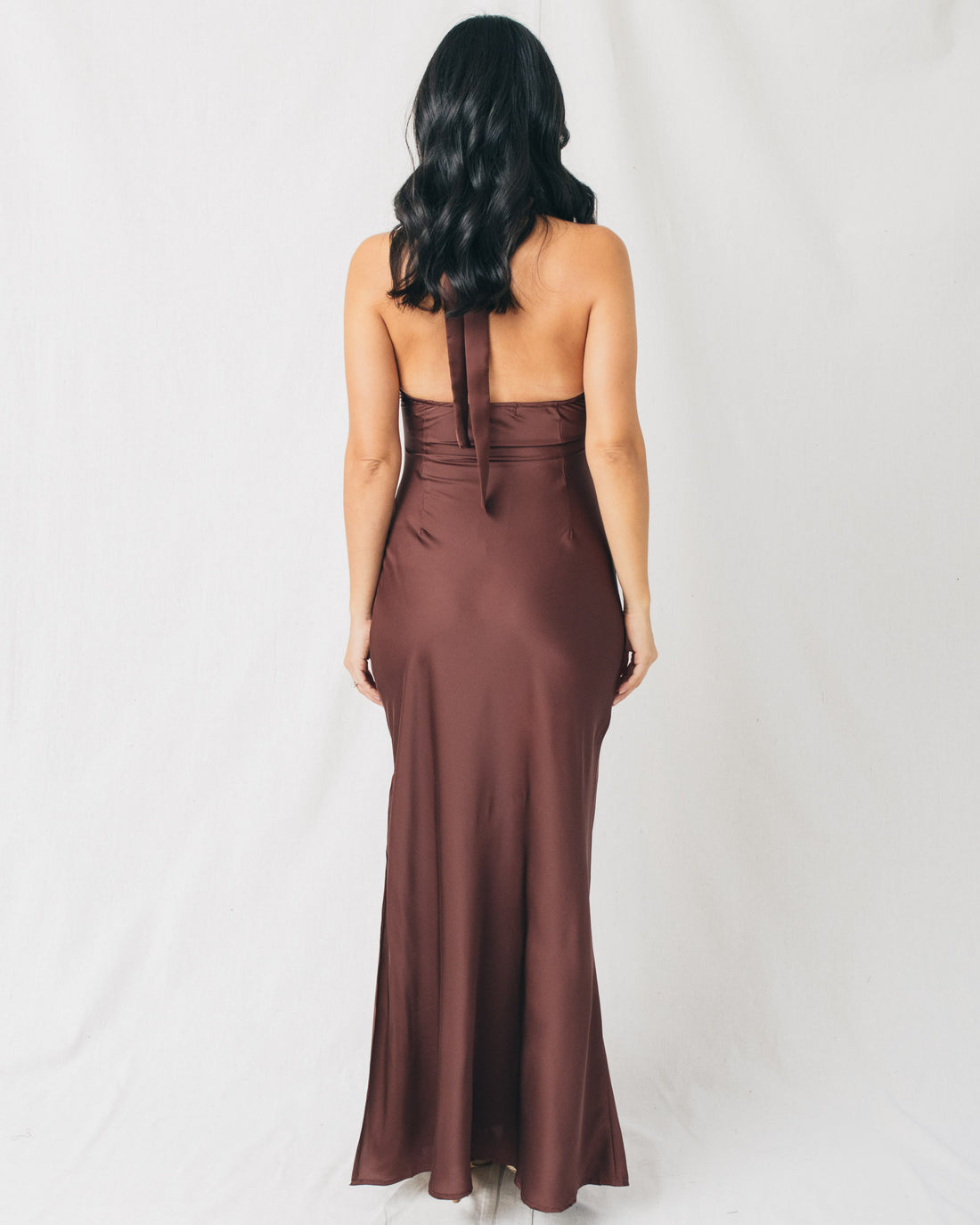 Shannon Front Cutout Halter Neck Maxi Dress