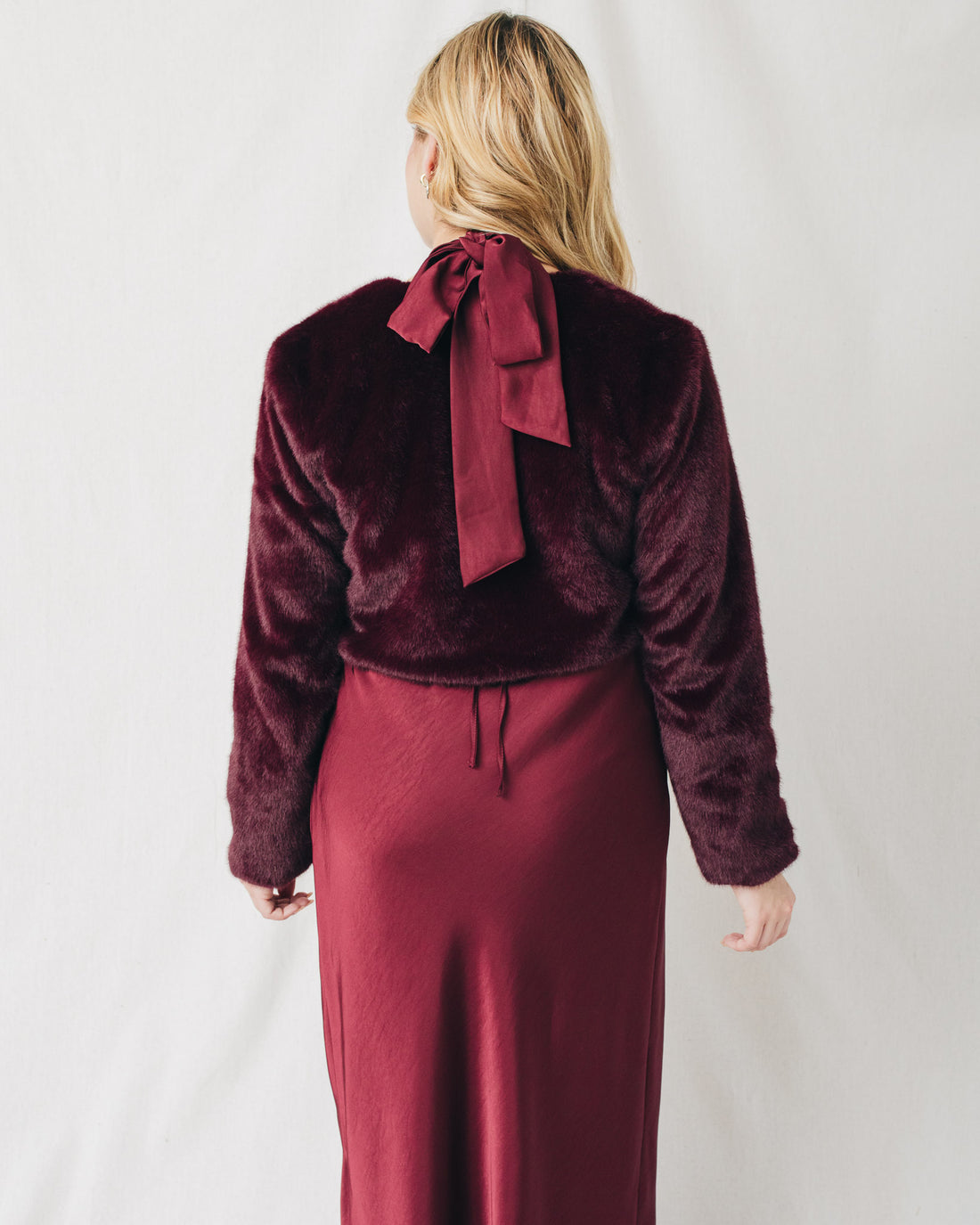 Laurie Open Front Soft Cropped Fur Jacket
