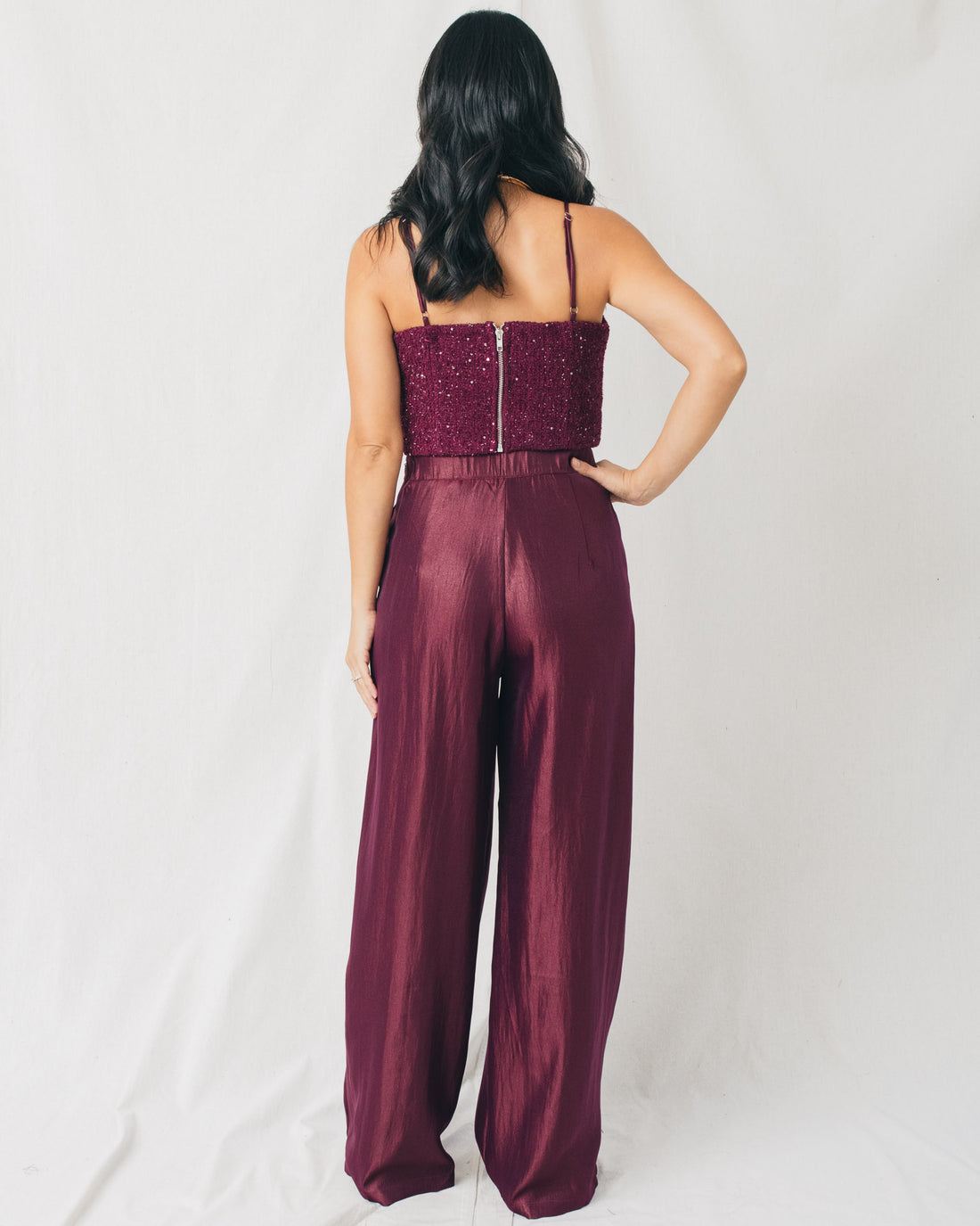 Sparkly Night Tweed Crop Top
