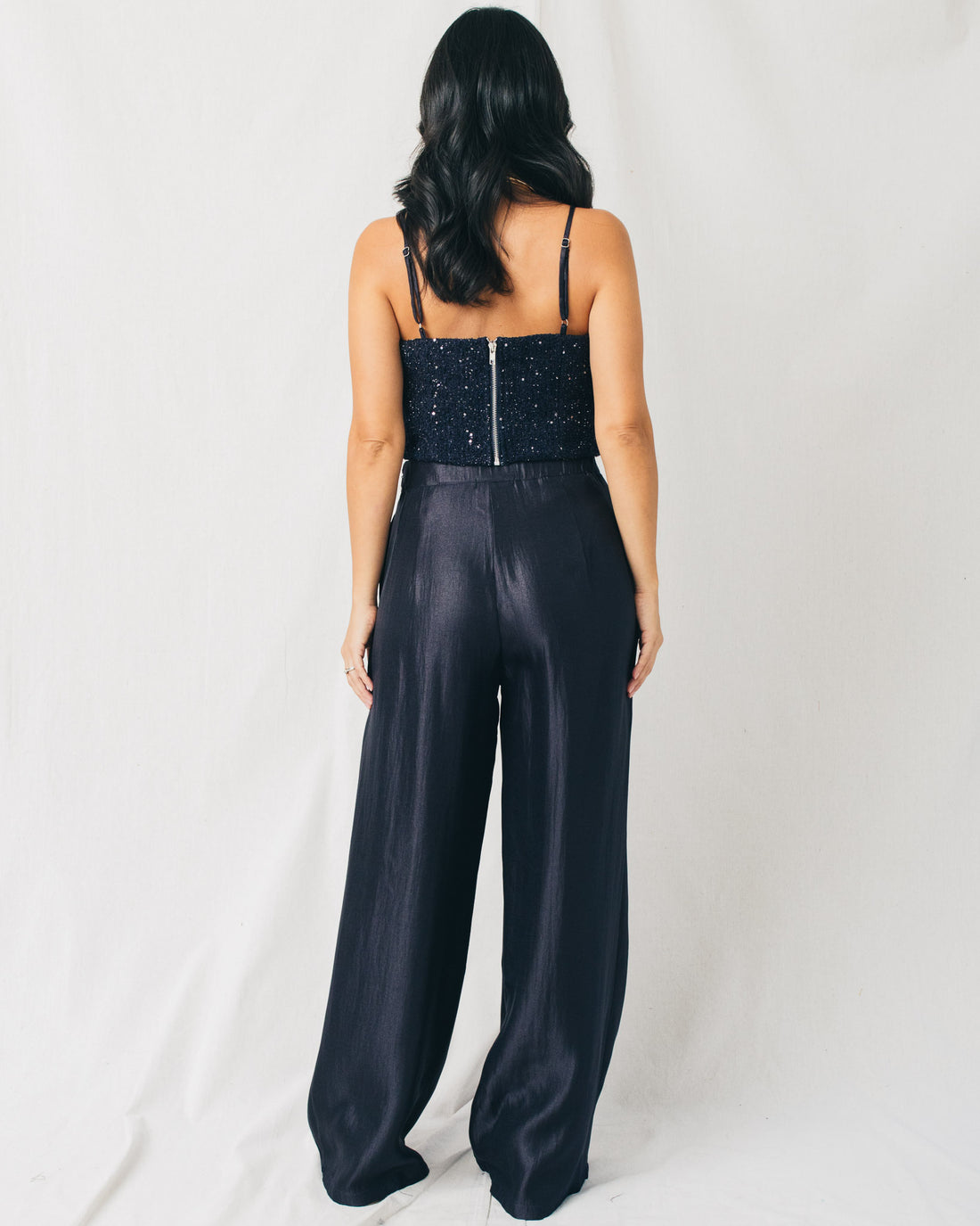 Sparkly Night Tweed Crop Top
