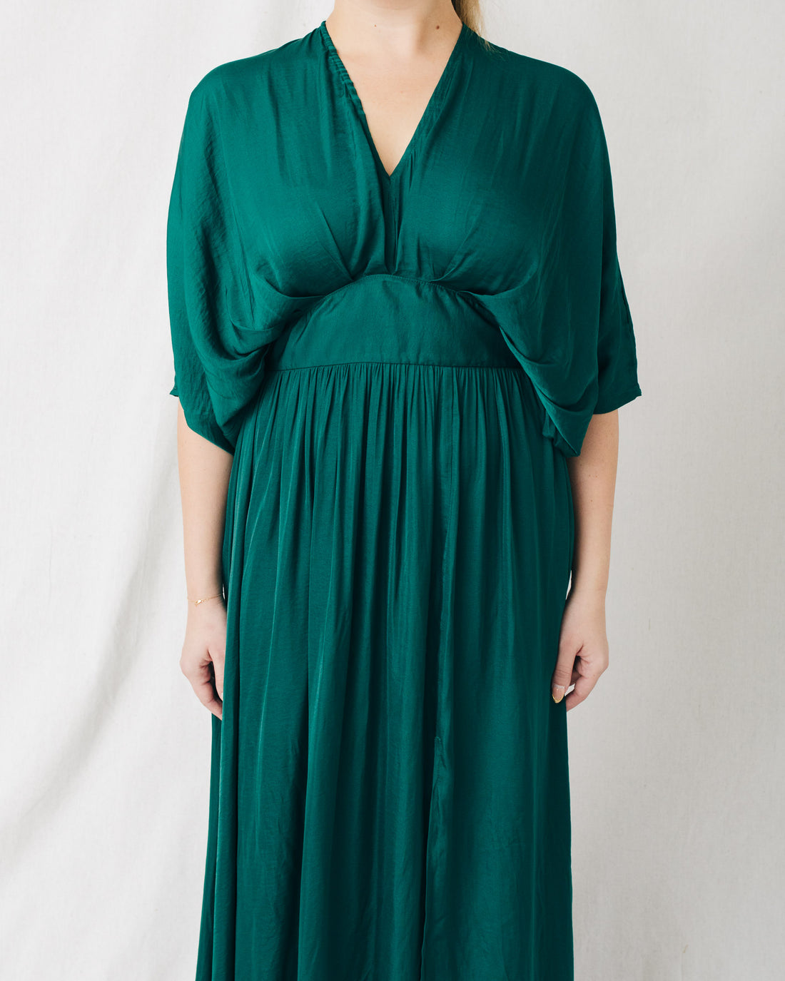 Neela Kimono Sleeve Elastic Back Waist Maxi Dress