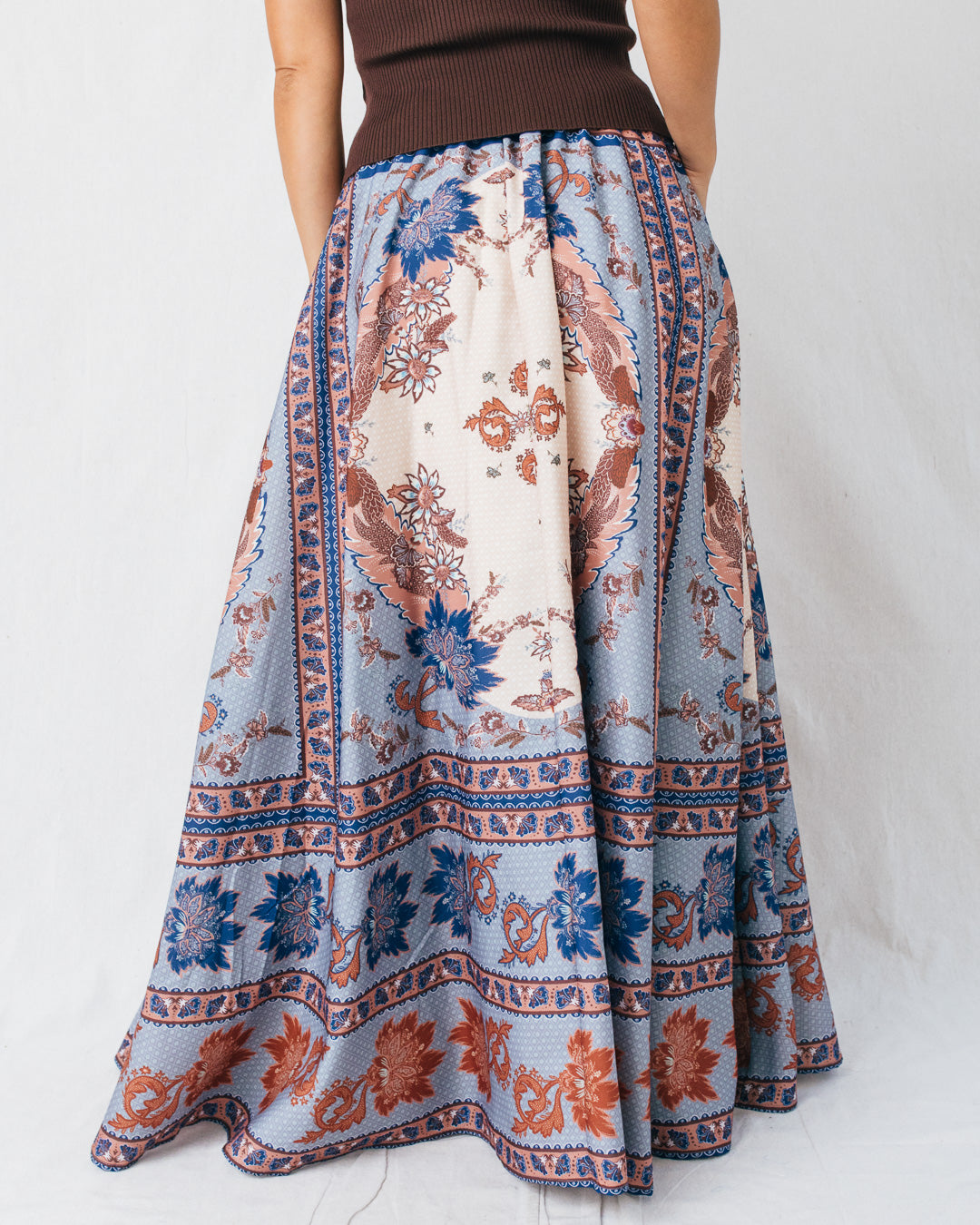 Pomeline Floral Printed Midi Skirt