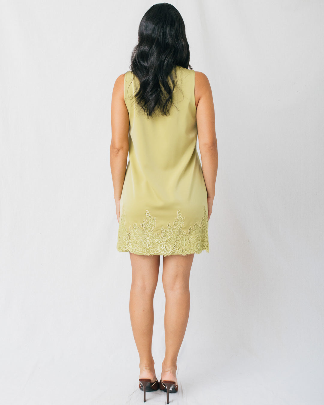 Ottilie Scallop Lace Hem Mini Shift Dress