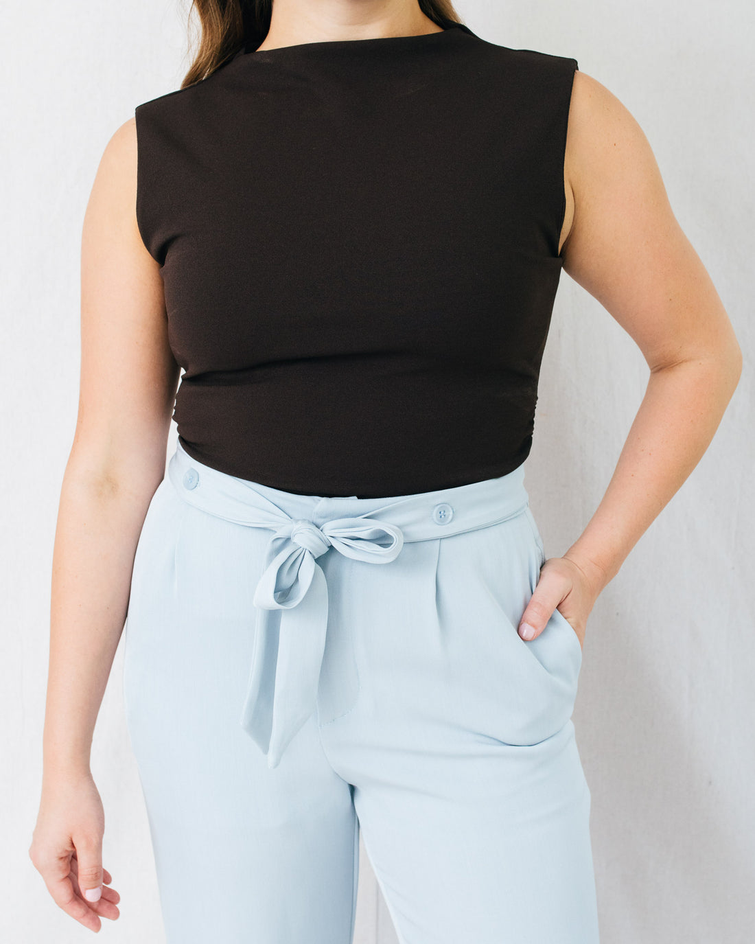 Caoimhe High Neck Fitted Tank Top