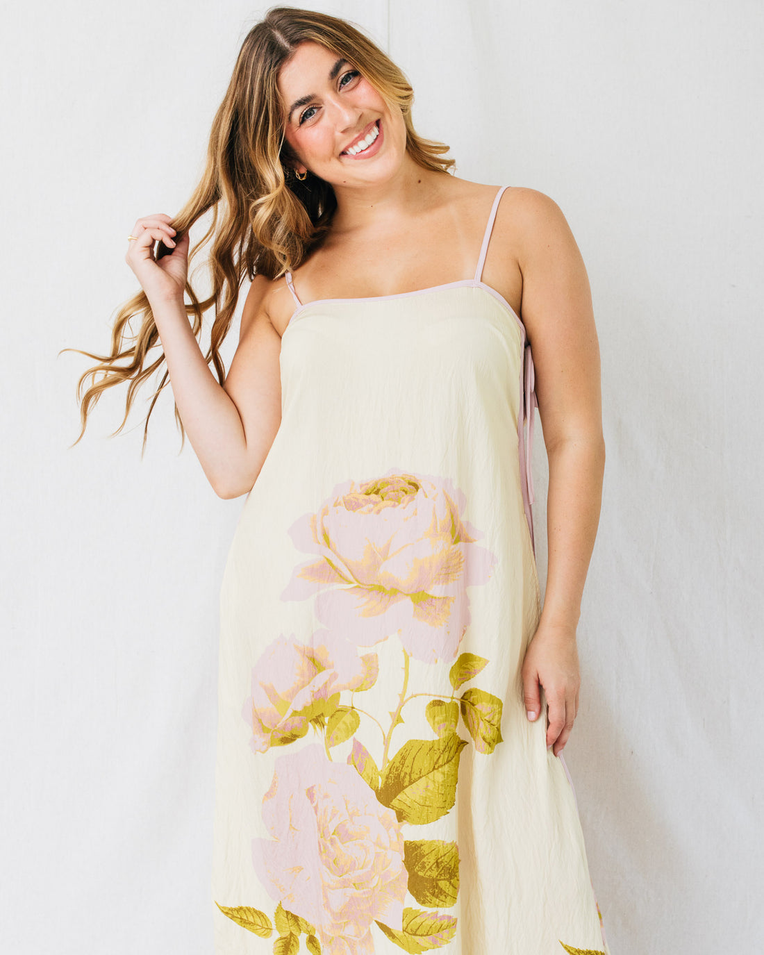 Harmoni Floral Print Side Slit Maxi Dress