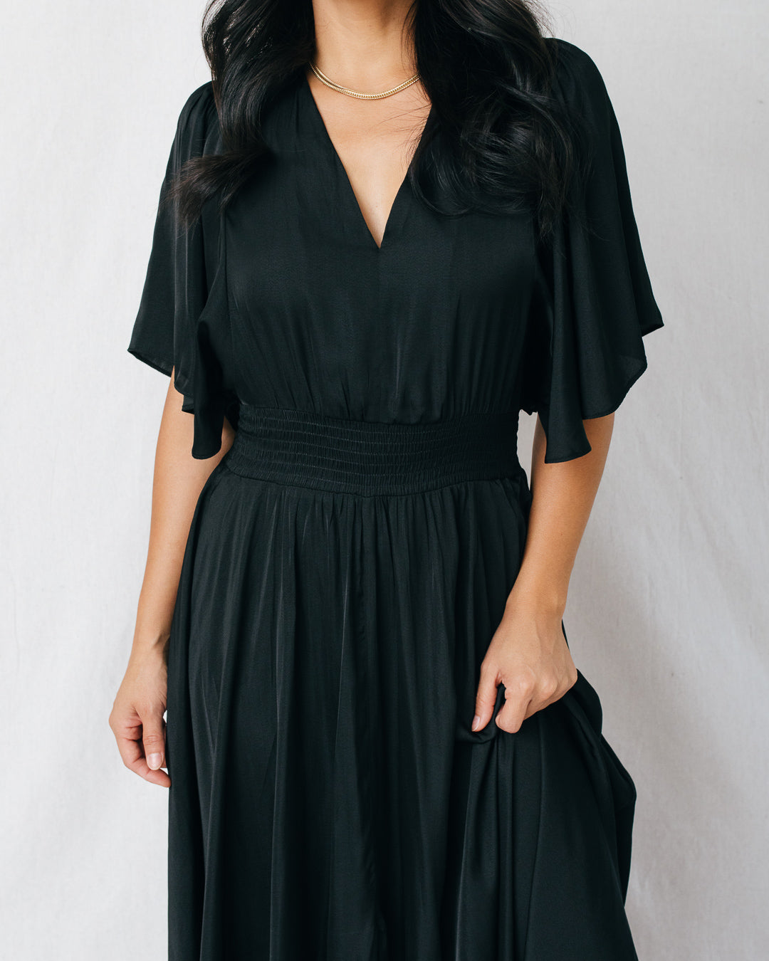 Vivian Smocked Waist Band Skirt Maxi Dress