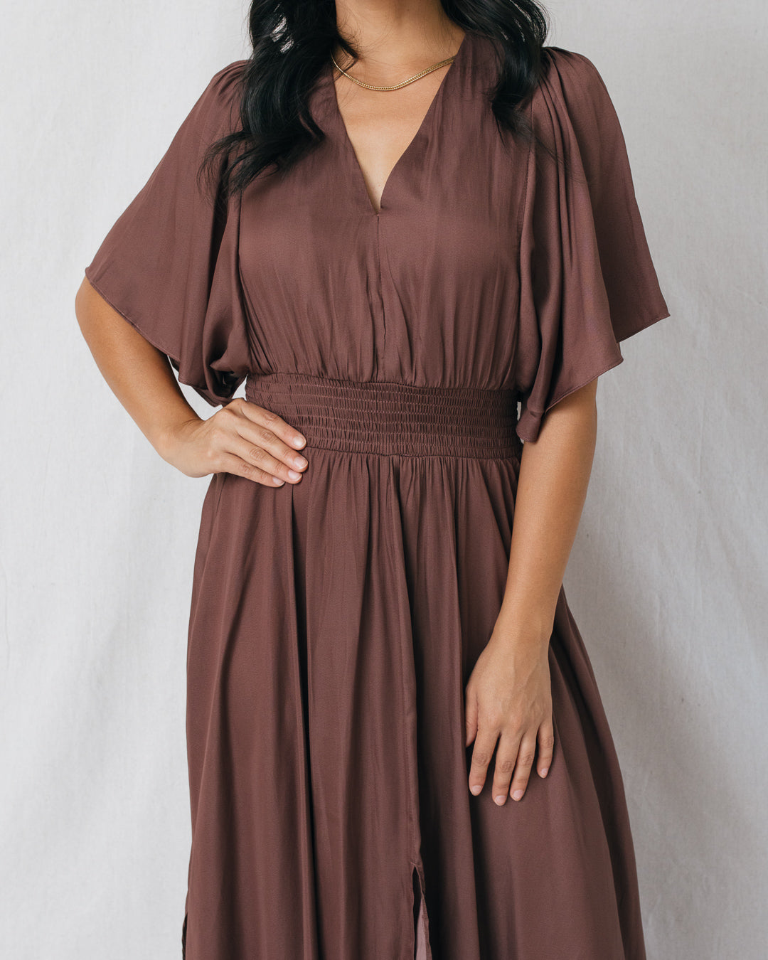 Vivian Smocked Waist Band Skirt Maxi Dress