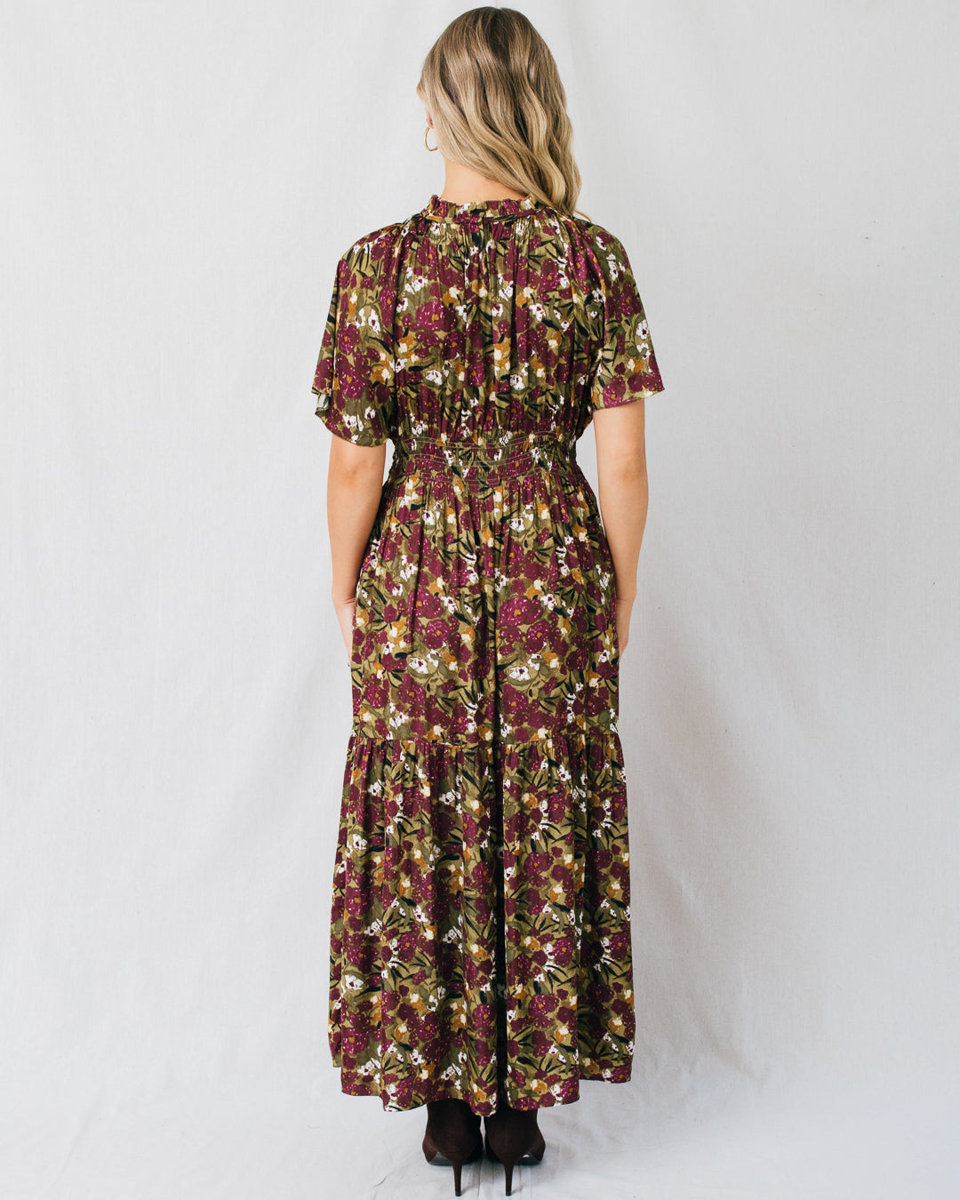 Mireille Raglan Sleeve Tiered Maxi Dress