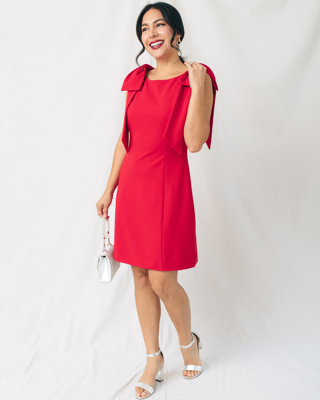 Naelle Shoulder Bow Detail Mini Dress