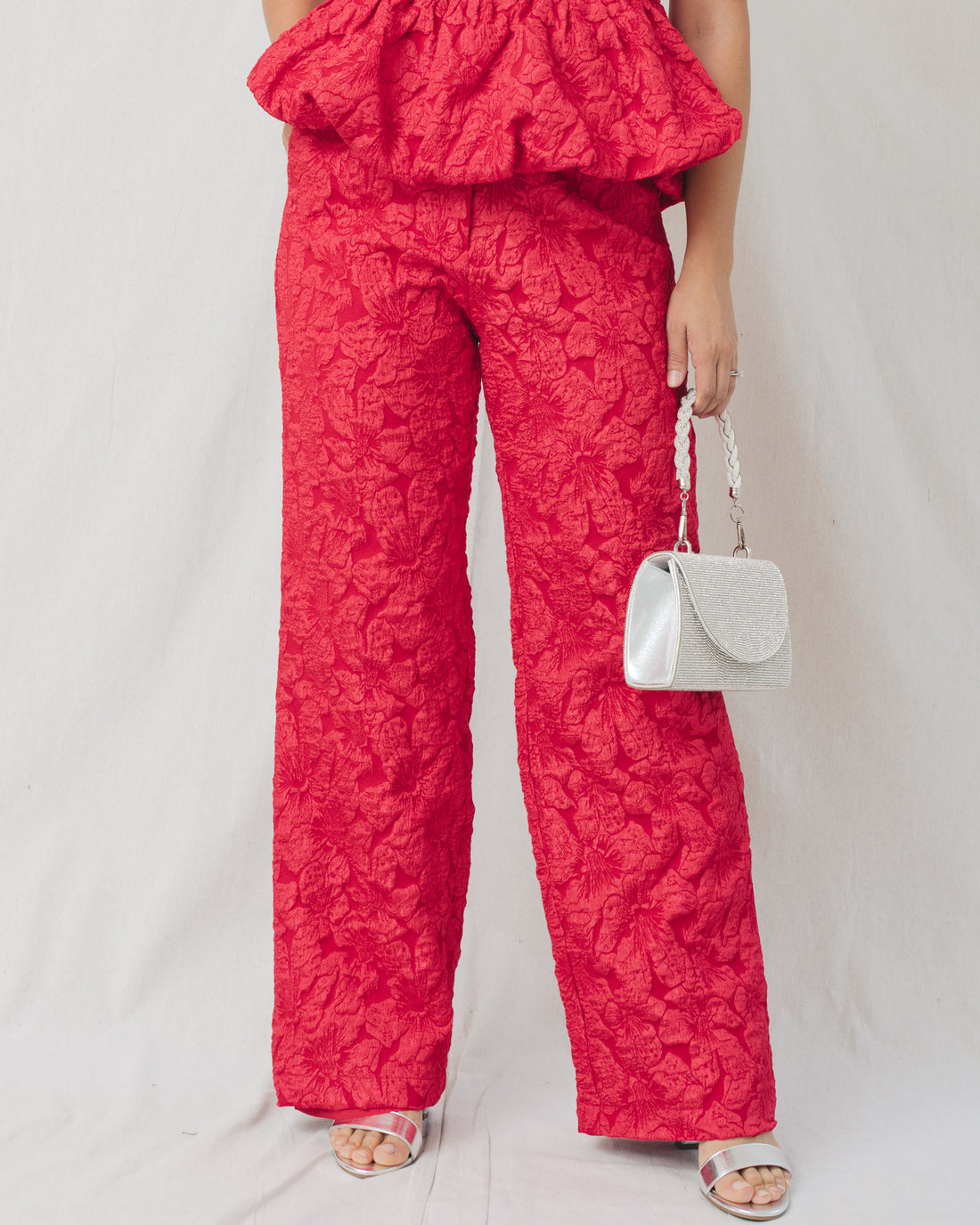 Arielle Jacquard High Waisted Pants