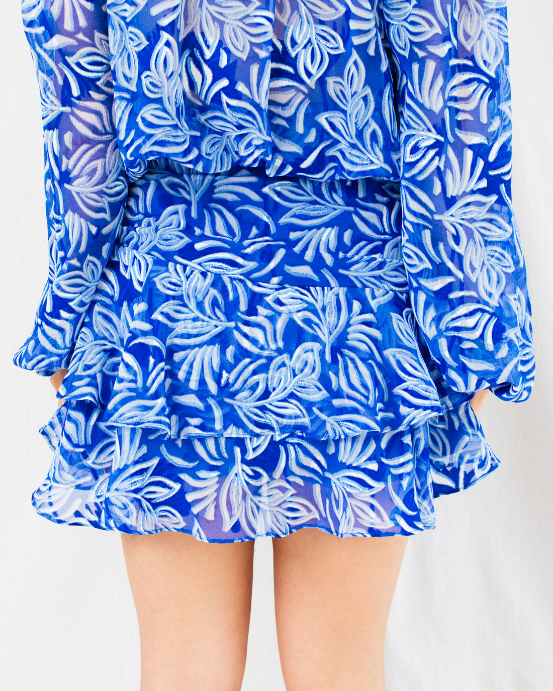 Boracay Ruched Layered Ruffle Mini Skirt