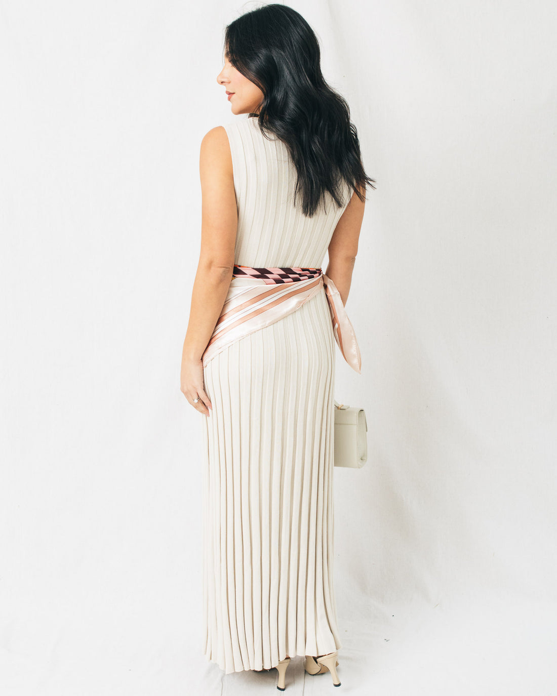 Brigitte Ribbed Knit Sleeveless Maxi Dress