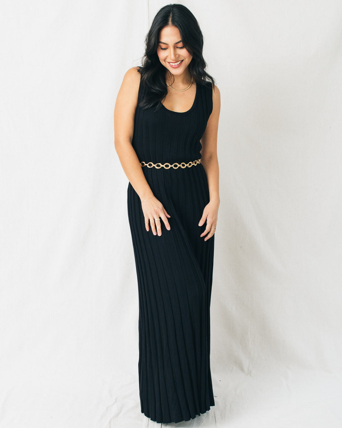 Brigitte Ribbed Knit Sleeveless Maxi Dress