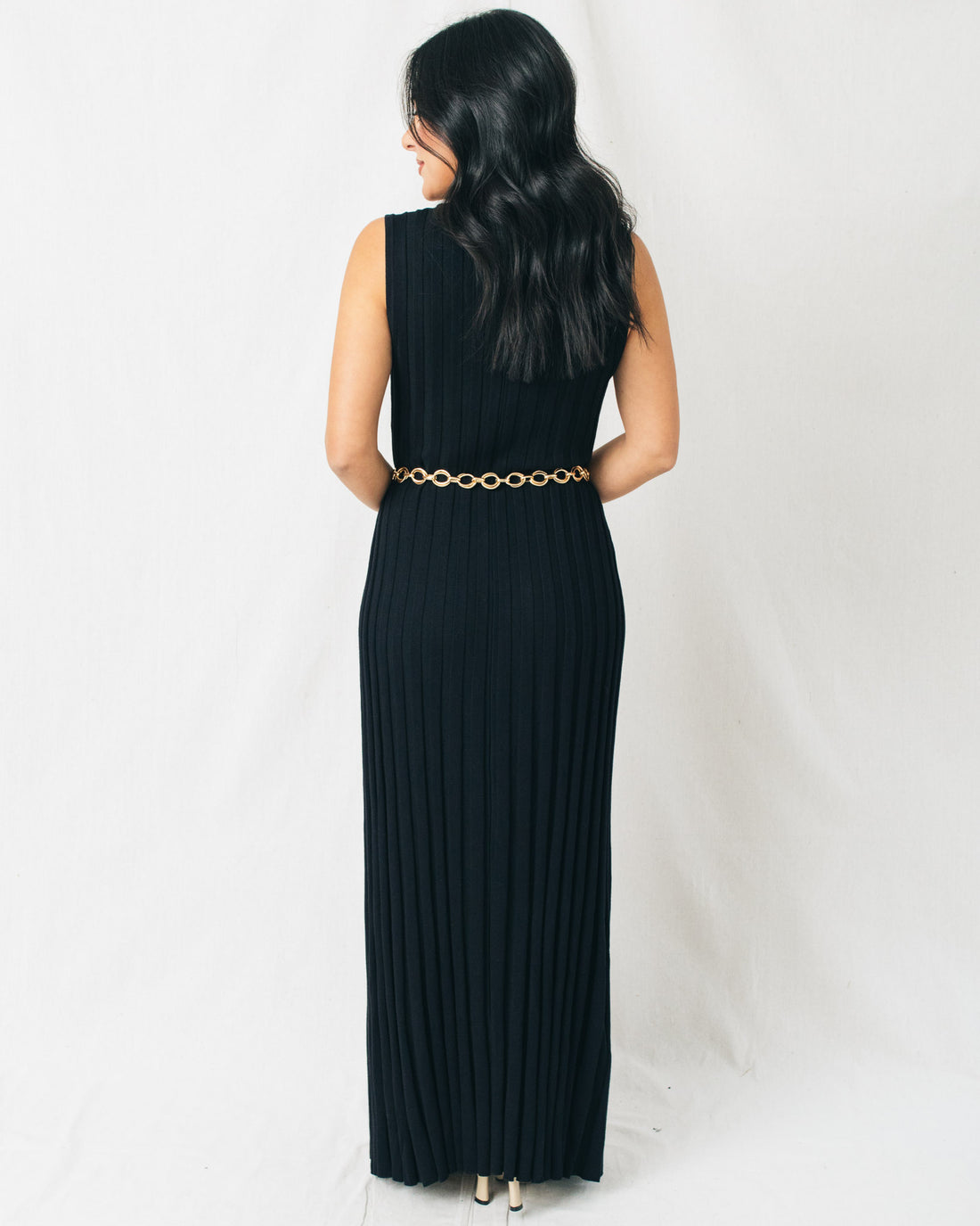 Brigitte Ribbed Knit Sleeveless Maxi Dress