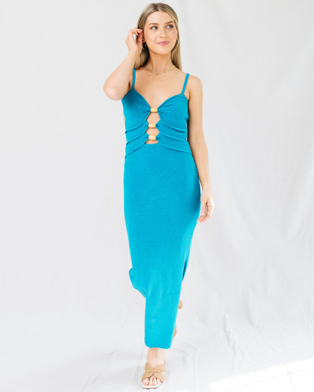 Bimini Front Cut Out Knit Midi Dress Maven Womenswear Bimini Front Cut Out Knit Midi Dress Maven Womenswear