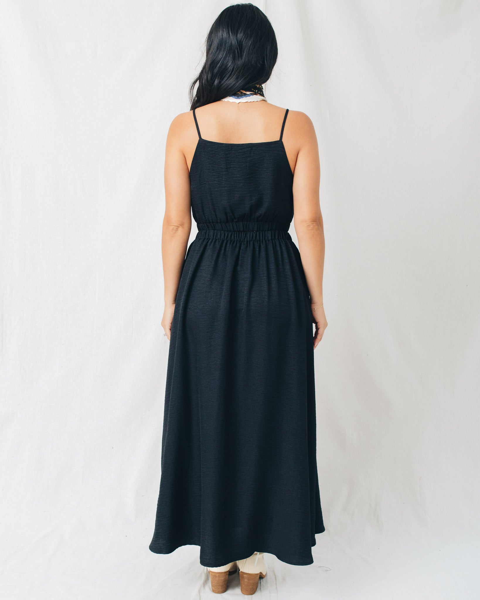 Lina Square Neck Sleeveless Elastic Waist Crop Top – Maven