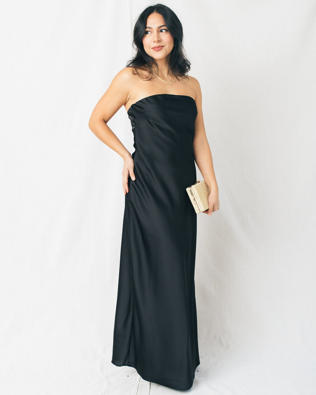 Going Out Strapless Bias Cut Maxi Dress