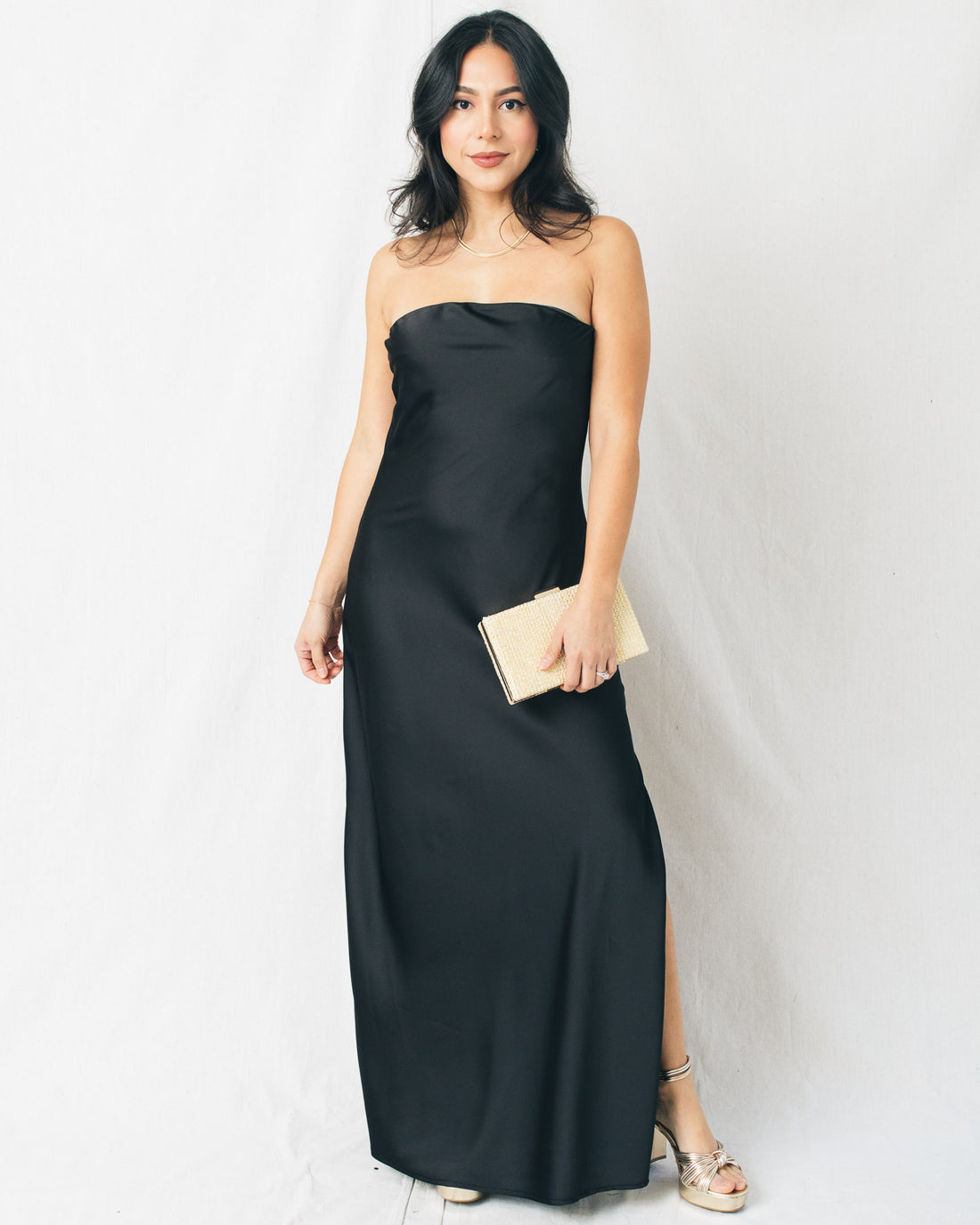 Going Out Strapless Bias Cut Maxi Dress