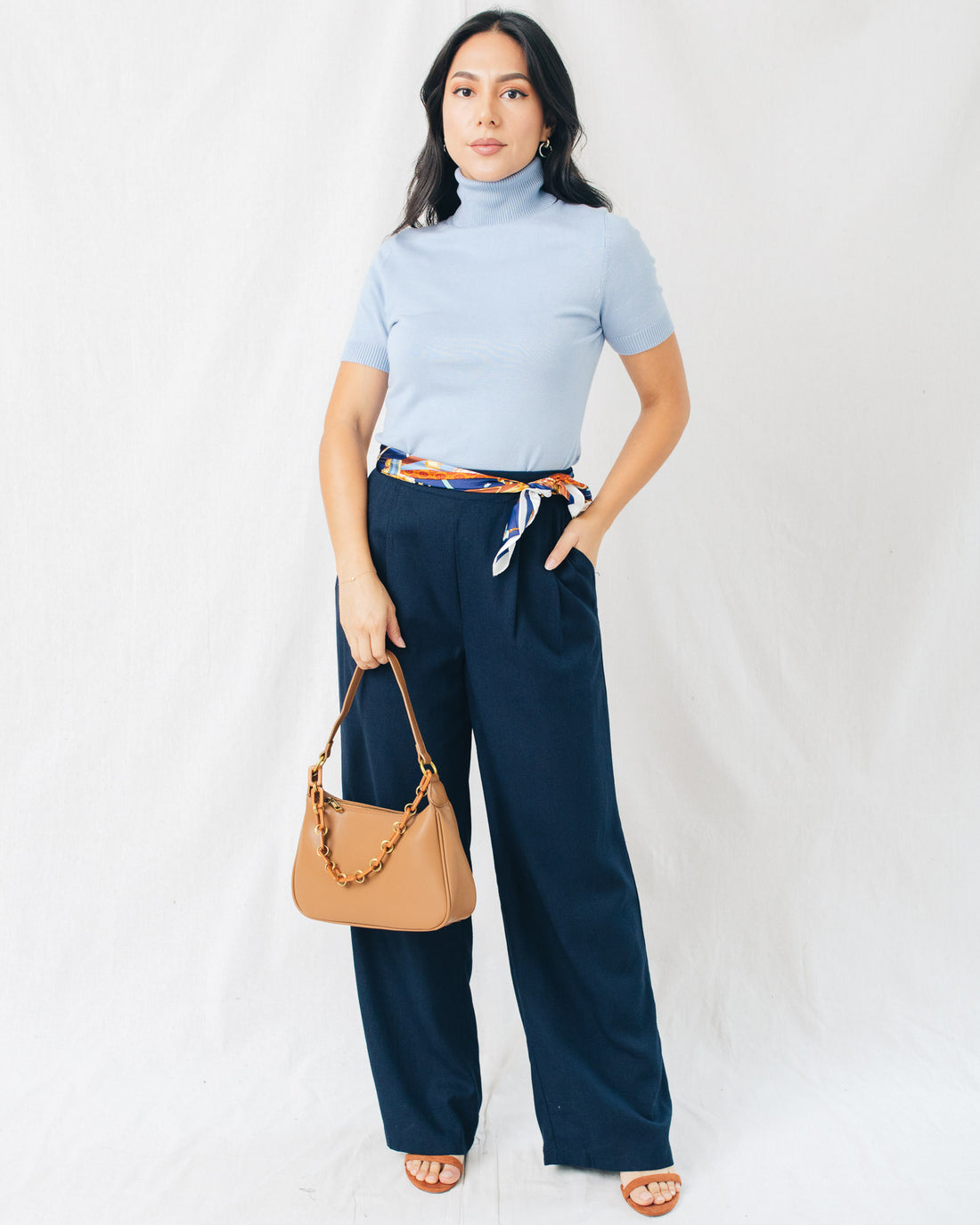 Meira Turtleneck Short Sleeve Sweater Top