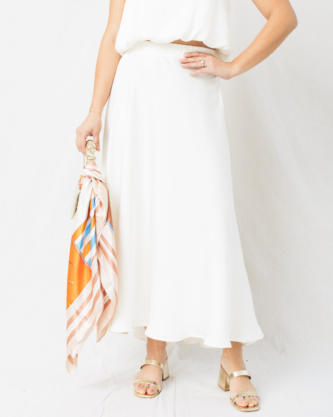 Always Present Swing Midi Skirt