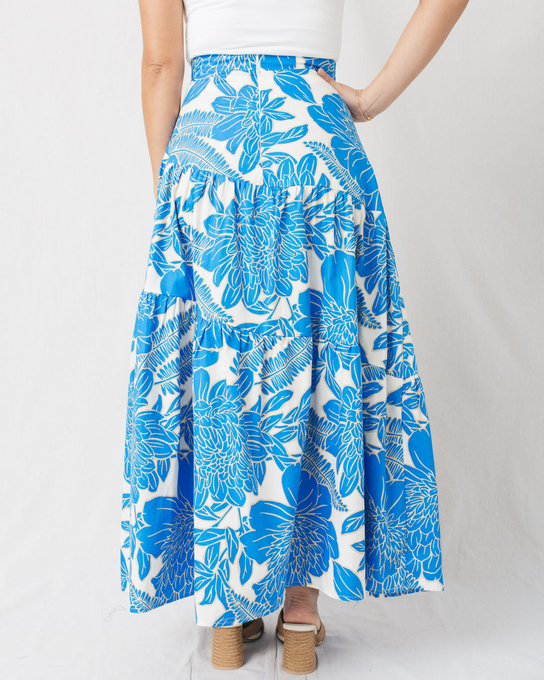 Triana Waist Tie Floral Maxi Skirt