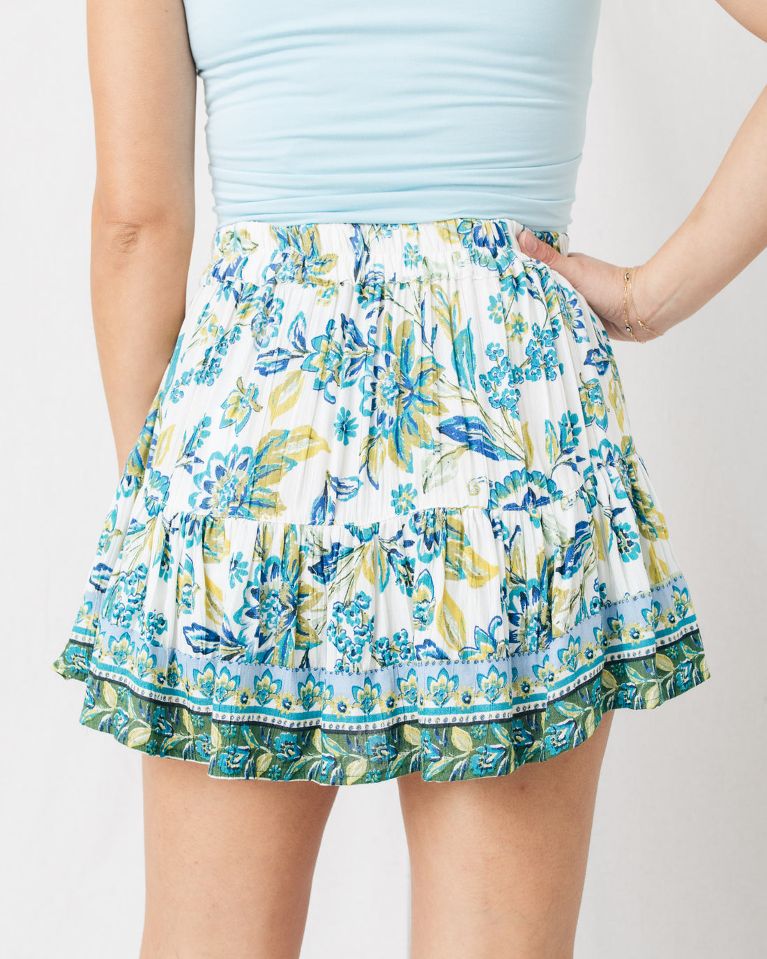 Angelina Ruffled Printed Skort