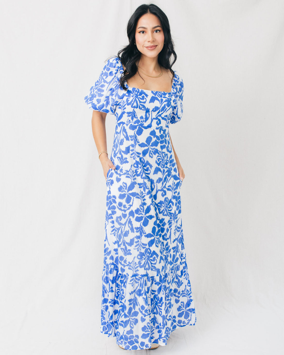 Shia Floral Empire Waist Midi Dress