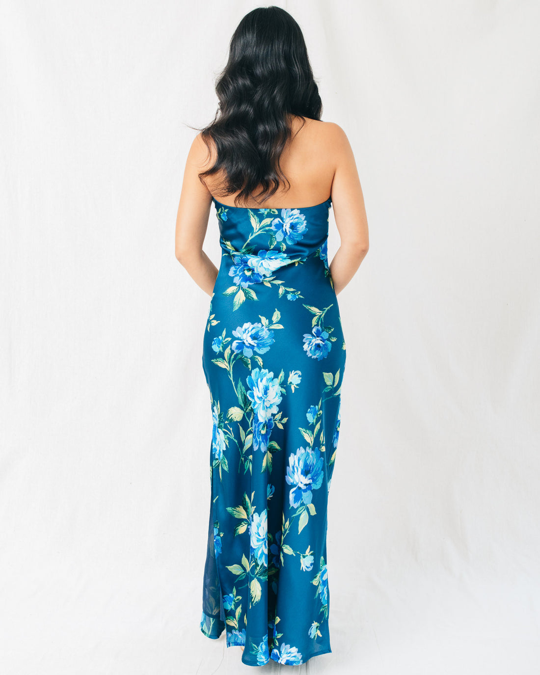 Most Wanted Strapless Bias Cut Maxi Dress