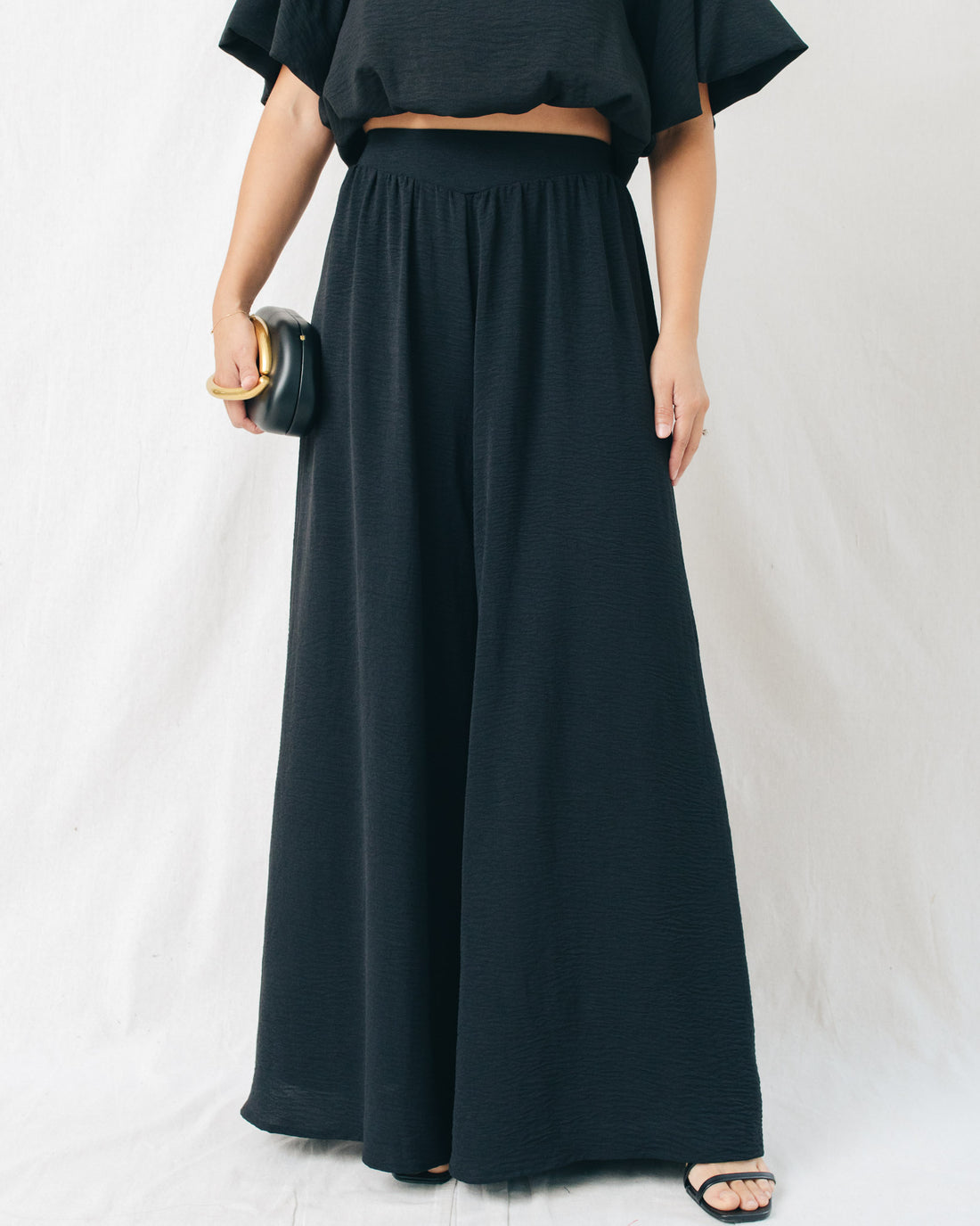 Bon Temps Crepe Wide Leg Swing Pants