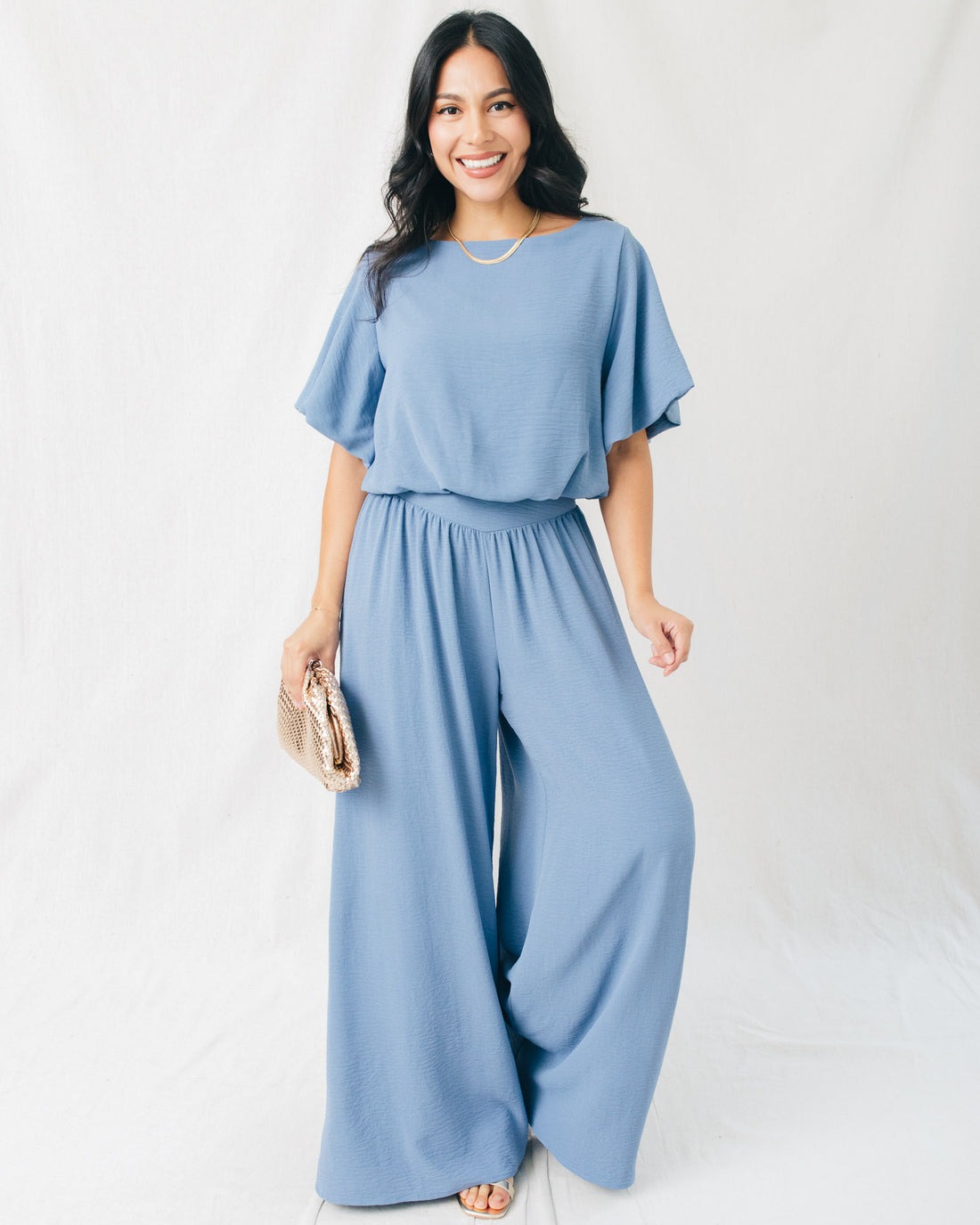 Bon Temps Crepe Wide Leg Swing Pants