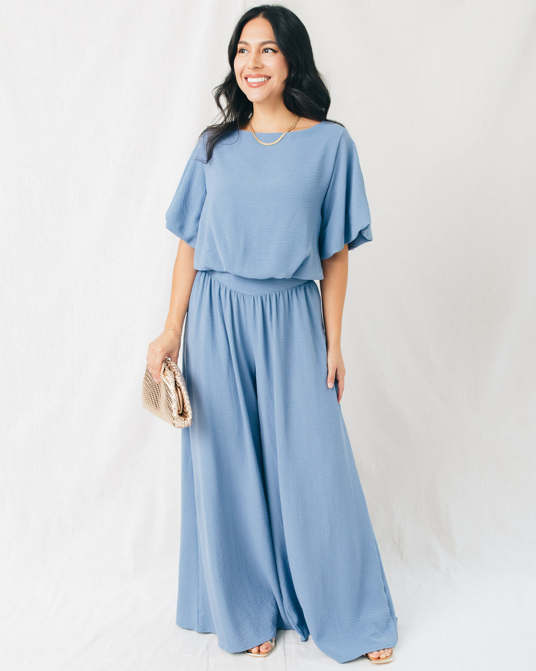 Bon Temps Crepe Wide Leg Swing Pants