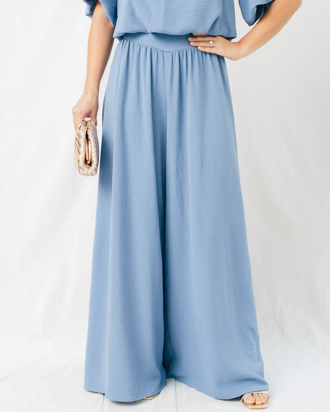 Bon Temps Crepe Wide Leg Swing Pants