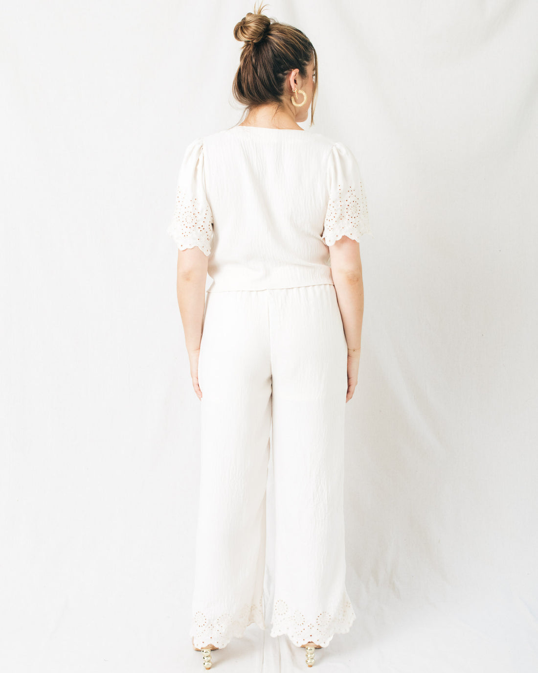 Life In The Island Eyelet Detail Pants