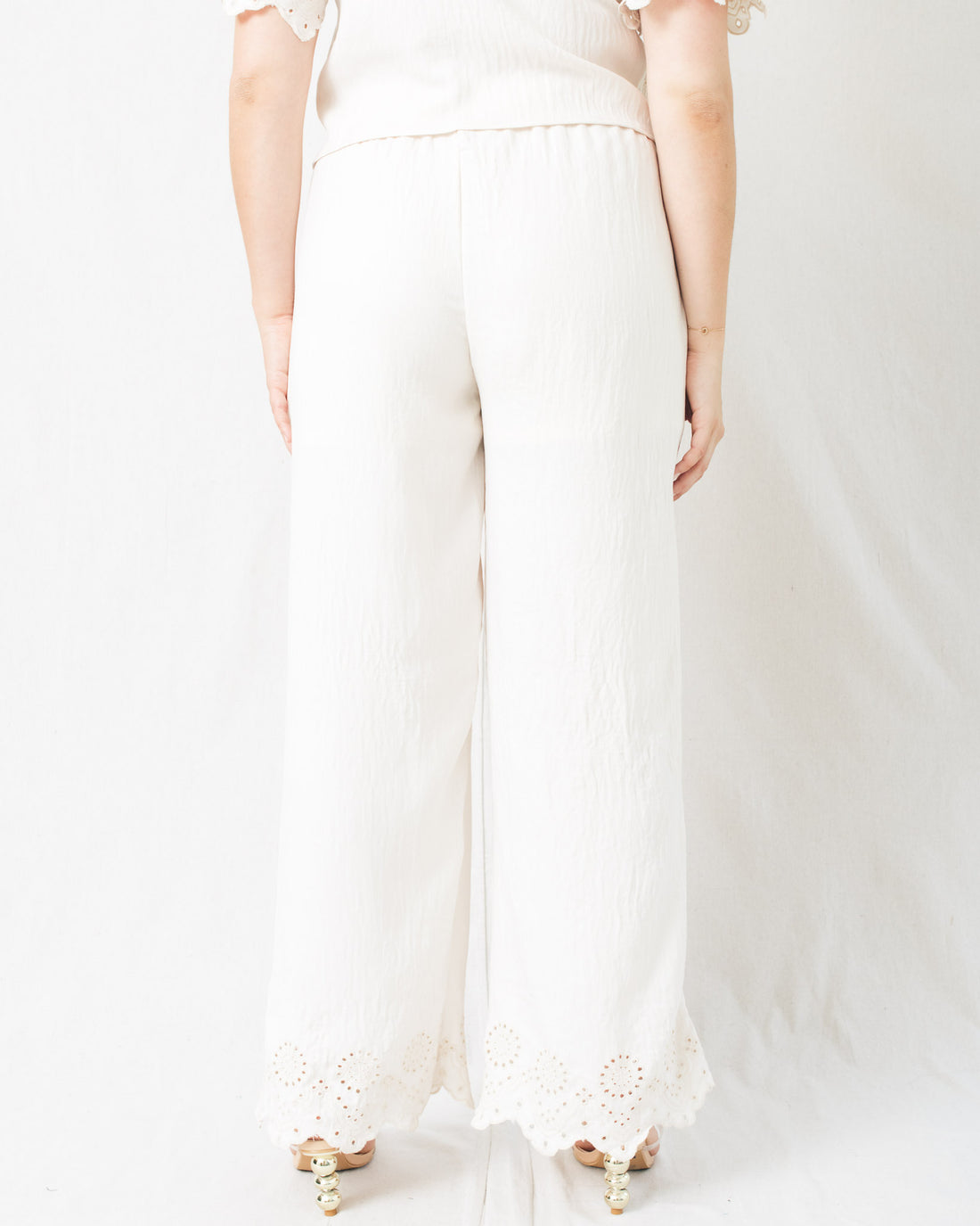 Life In The Island Eyelet Detail Pants