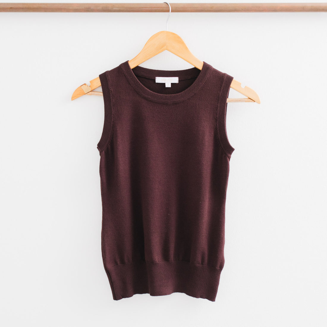 Hold Me Tight Round Neck Sleeveless Sweater Tank