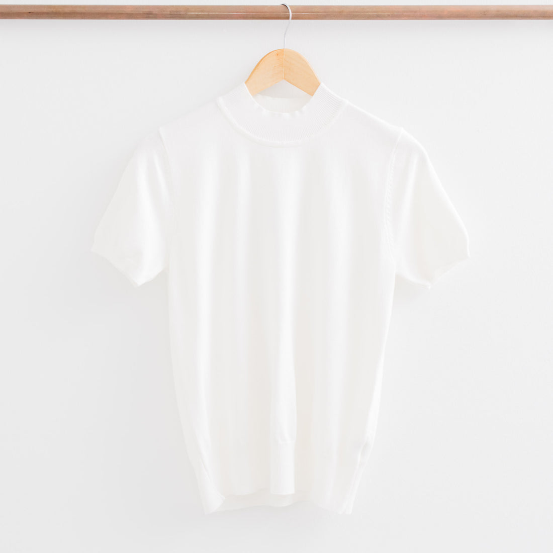 Diana Mock Neck Short Sleeve Sweater Top
