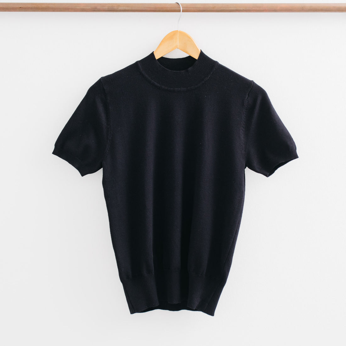 Diana Mock Neck Short Sleeve Sweater Top