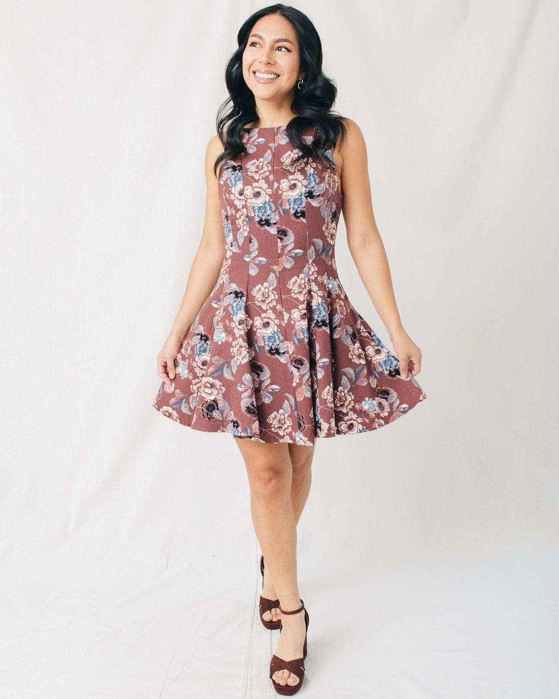 Taylin Floral Sleeveless Mini Dress
