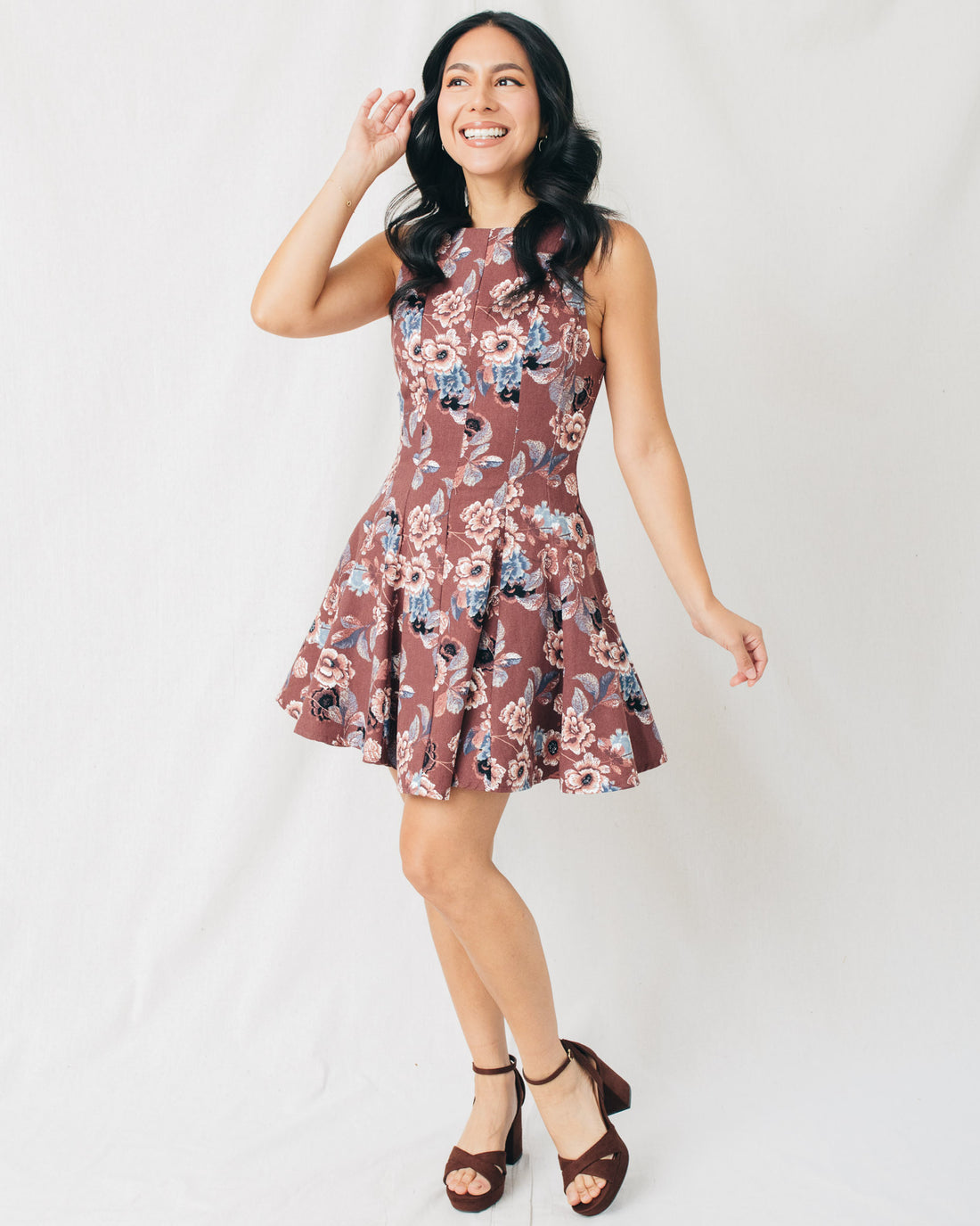 Taylin Floral Sleeveless Mini Dress