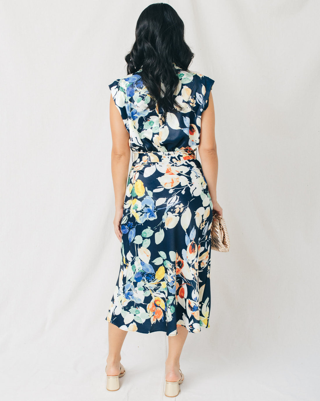 Yolanda Mock Neck Sleeveless Midi Dress