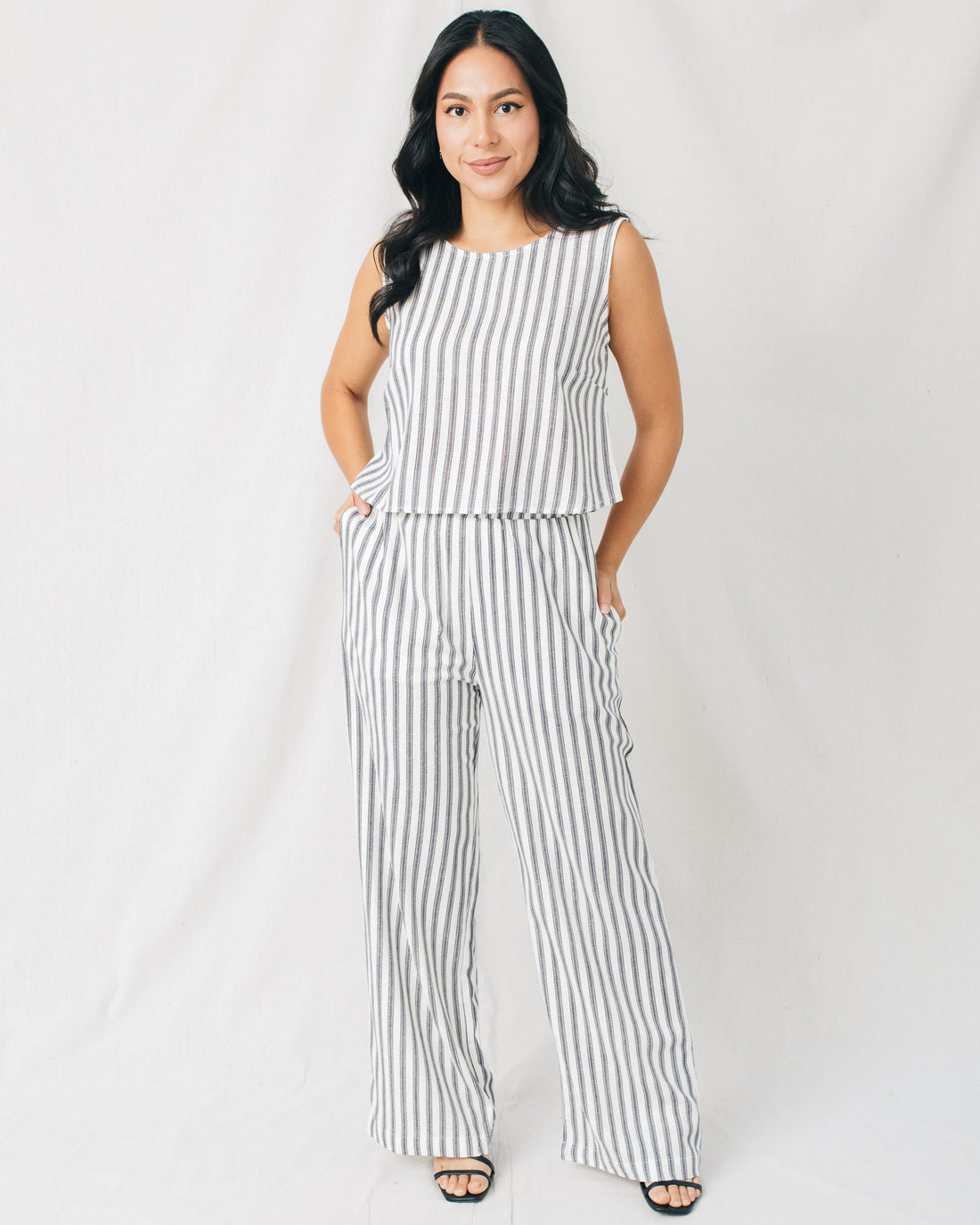 Tribecca Stripe Wide Leg Pants