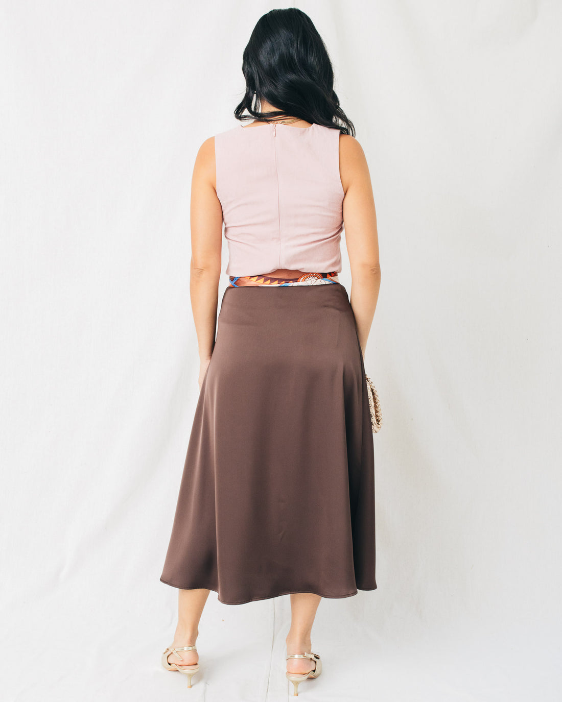 Theresa High Neck Solid Sleeveless Top