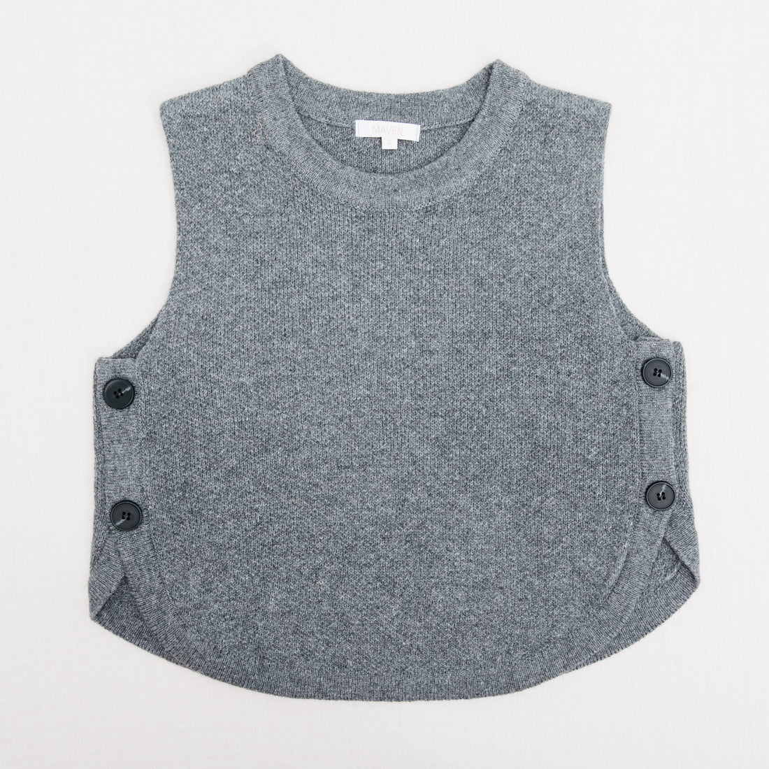 Most Perfect Side Button Detail Sweater Vest