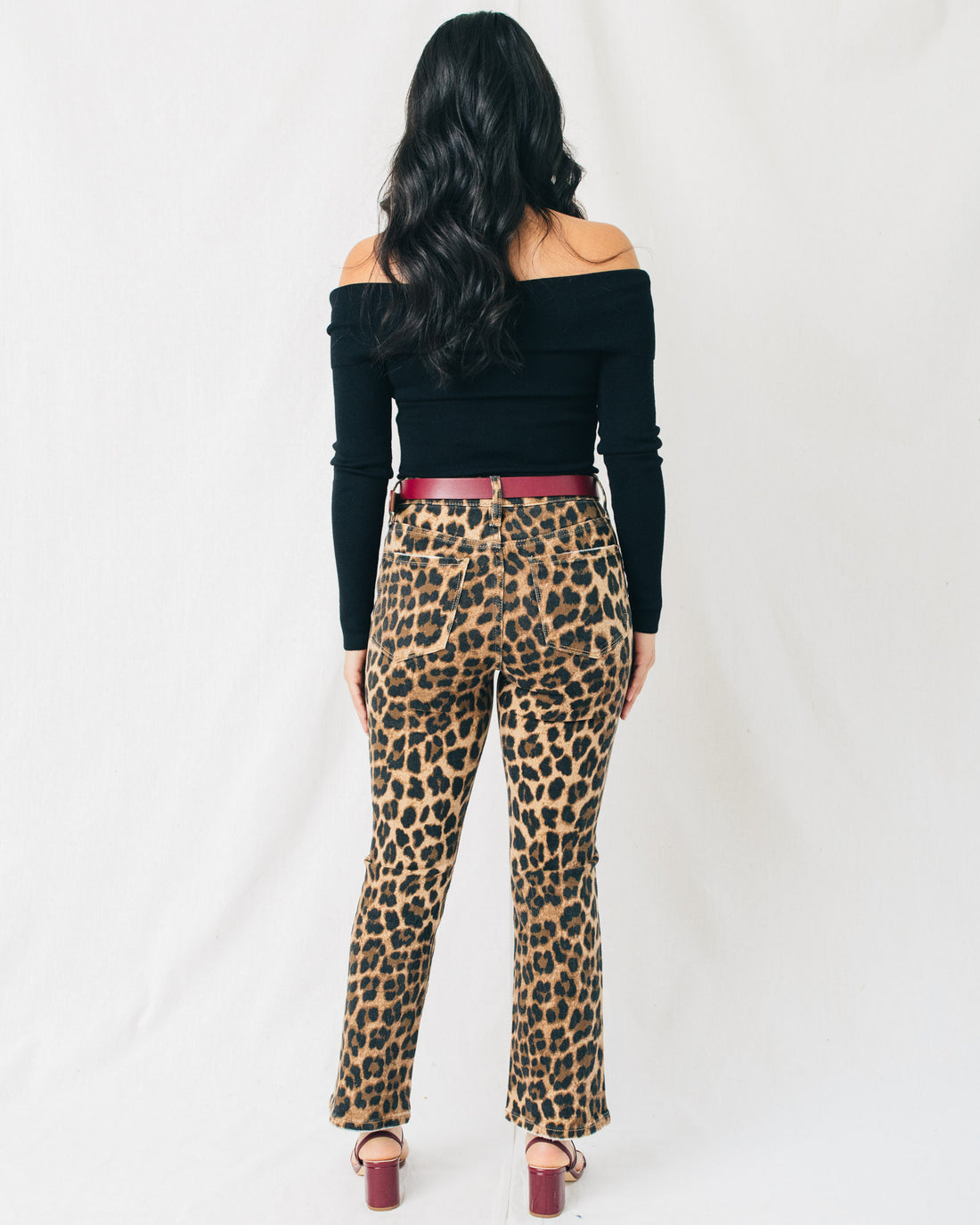 Get Wild Animal Print High Rise Kick Flare